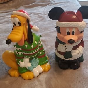 Two Disney Christmas buckets